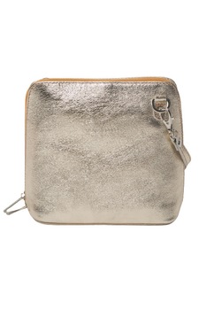 Geanta dama, Vera Pelle, de umar, piele naturala, auriu, 20 x 16 x 9 cm Geanta dama, Vera Pelle, de umar, piele naturala, auriu, 20 x 16 x 9 cm