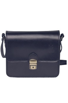 Geanta dama, Vera Pelle, cu clapeta, tip postas, piele naturala, bleumarin, 20 x 17 x 9 cm Geanta dama, Vera Pelle, cu clapeta, tip postas, piele naturala, bleumarin, 20 x 17 x 9 cm