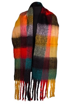 Fular cu imprimeu patrate colorate Fular cu imprimeu patrate colorate