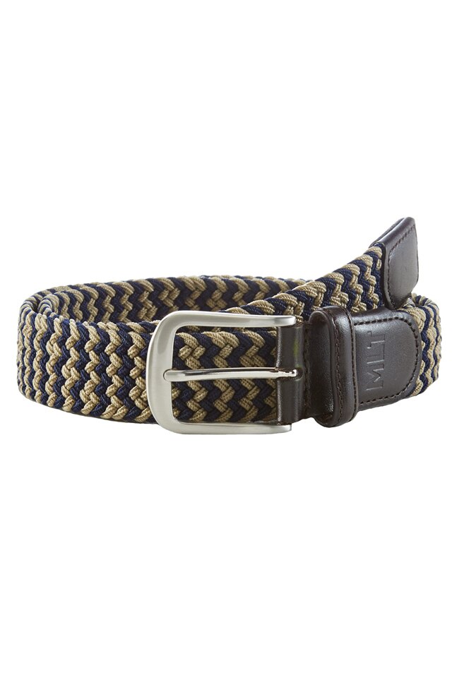 Curea barbati MLT, albastru/crem, marimea 110