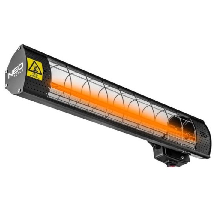 Incalzitor radiant 2000W, IP65, element de incalzire cu lampa cu halogen auriu