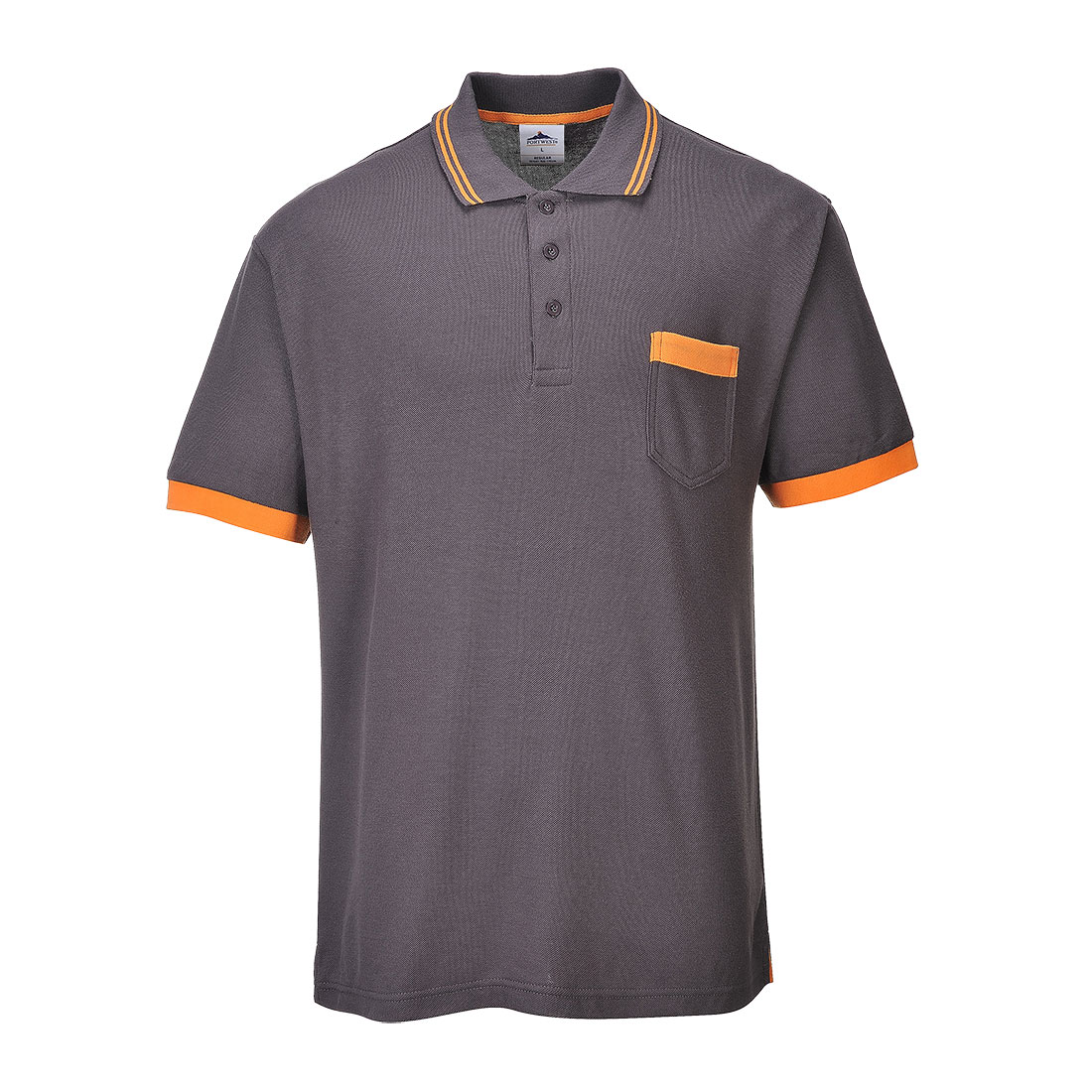 Tricou Polo Portwest Texo Contrast , Large , Gri
