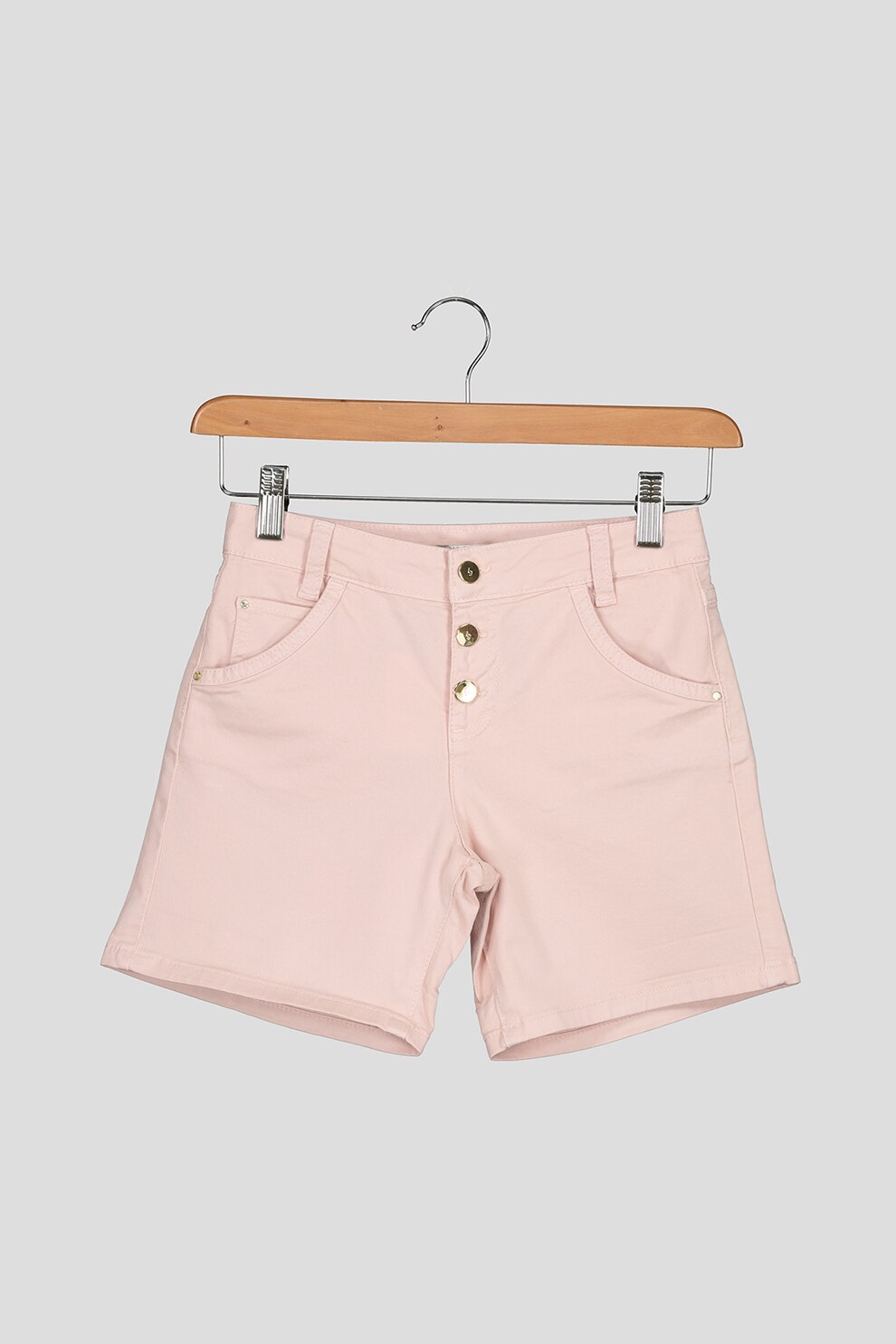 Liu Jo, Pantani scurti din denim, Roz pal, 164 CM