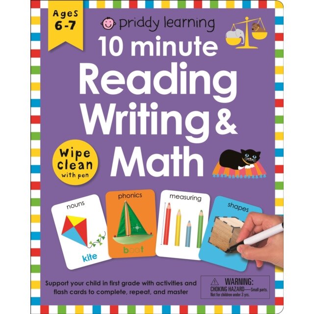 Wipe Clean Workbook: 10 Minute Reading, Writing, and Math (Enclosed Spiral Binding), Roger Priddy (Author)