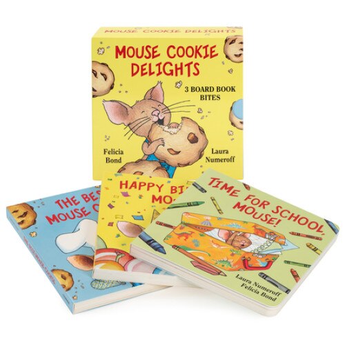 Mouse Cookie Delights: 3 Board Book Bites: The Best Mouse Cookie; Happy Birthday, Mouse!; Time for School, Mouse!, Laura Joffe Numeroff (Author)