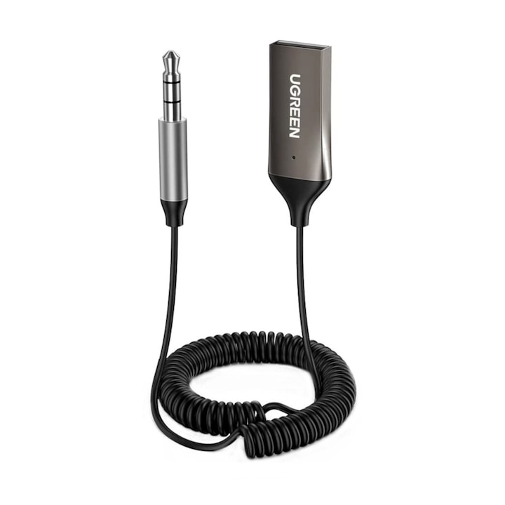 Adaptor Audio Ugreen CM309, Wireless Bluetooth 5.0 la AUX, microfon incorporat, car kit