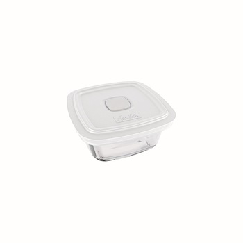 Cutie alimente cu capac ermetic, patrata, 300 ml, Marinex, alba Cutie alimente cu capac ermetic, patrata, 300 ml, Marinex, alba