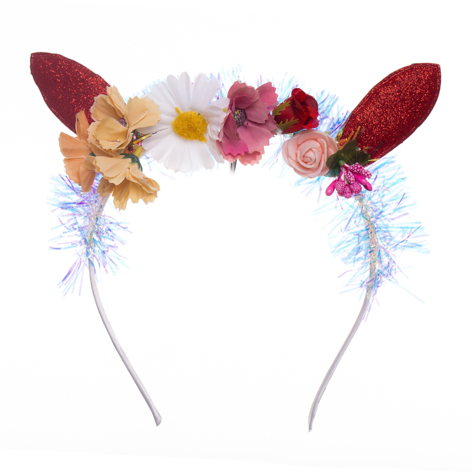 Cordeluta MADDIE urechi rosii cu sclipici