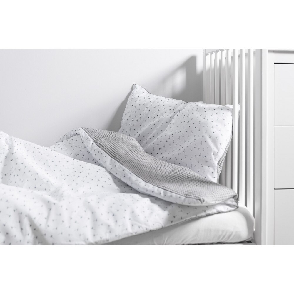 Set lenjerie de pat 100% bumbac cu 2 piese Sensillo Papadii Grafit