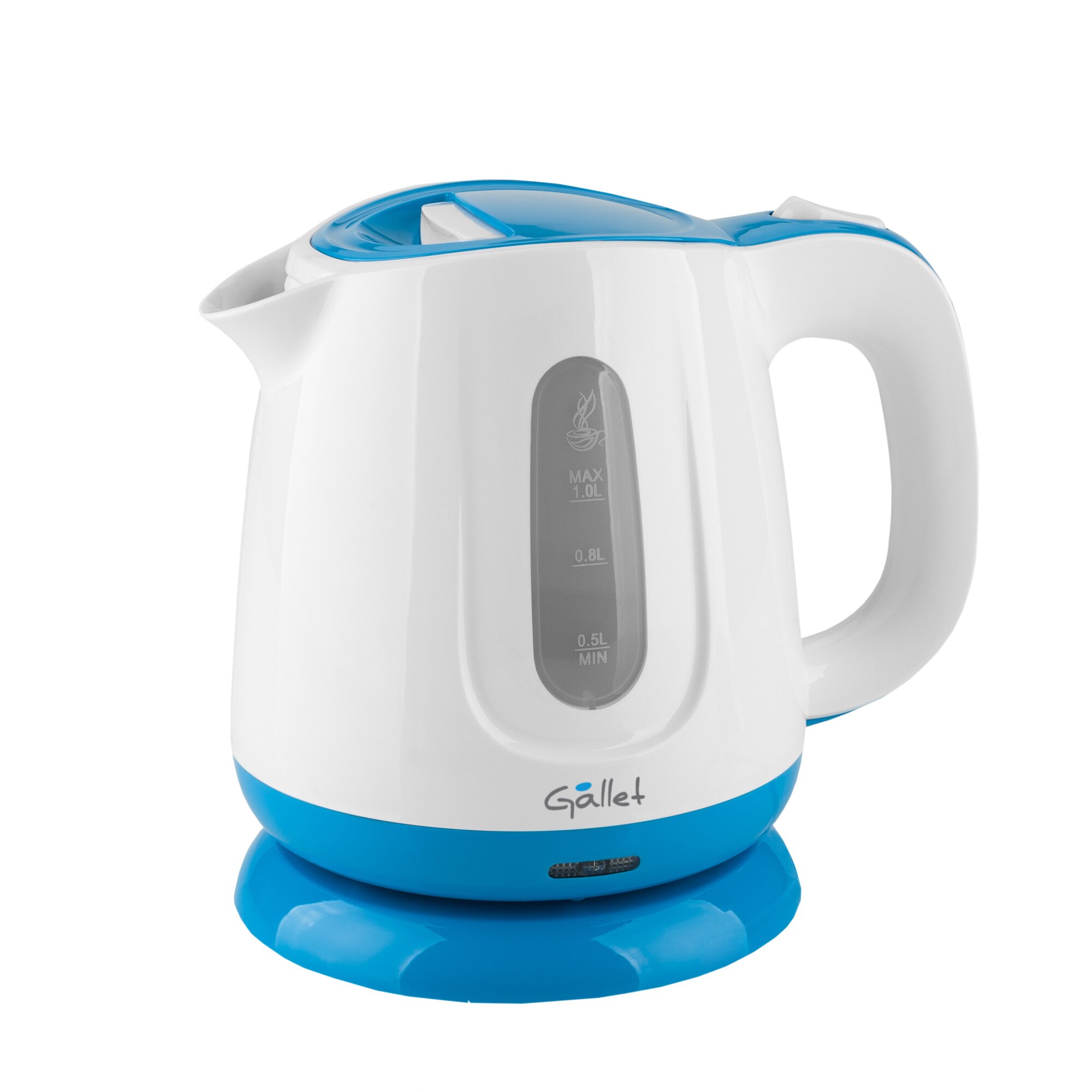 Cana electrica fierbator GALLET BOU109WB, 1 L, 1100 W, alb cu albastru