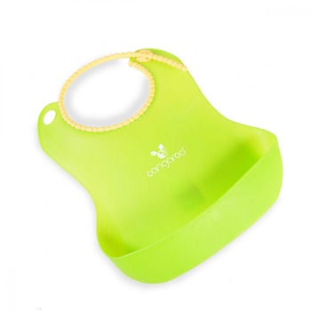 Baveta din silicon Cangaroo Baby Bib Am green Baveta din silicon Cangaroo Baby Bib Am green