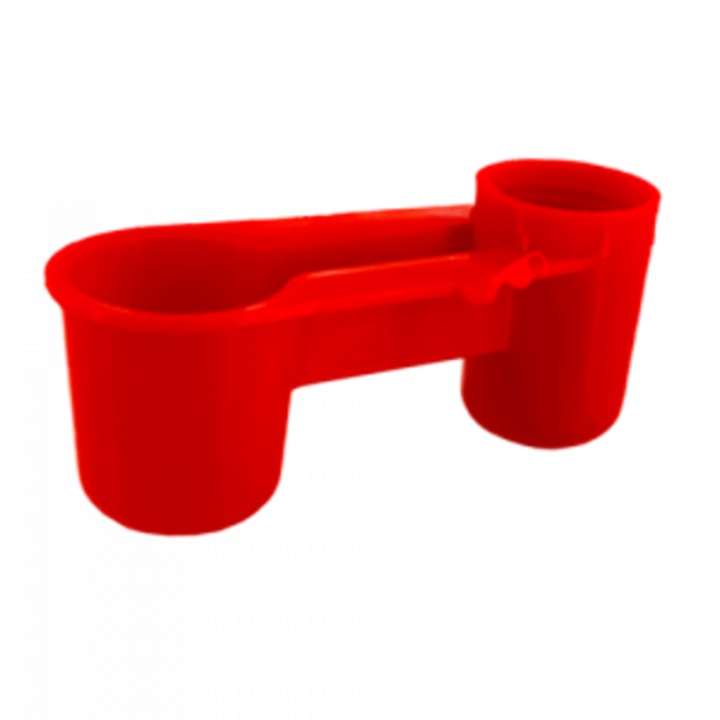 Üvegburkolatú itató csirkéknek, piros, 100mm-es 10 darabos készlet