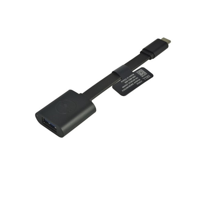 USB-C към USB-A адаптер, Dell, черен