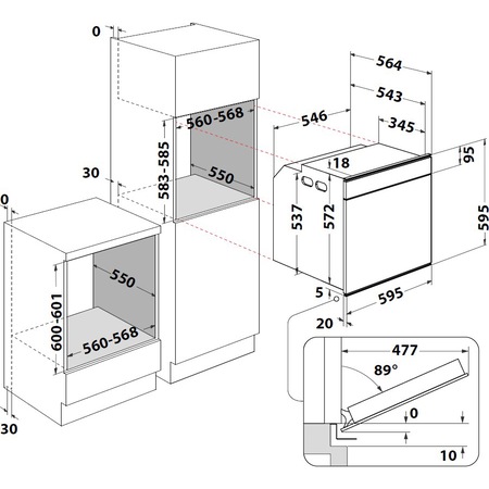 Cuptor incorporabil Hotpoint FI7861SHWHHA , Electric, Multifunctional, 73 l, 8 functii, Curatare hidrolitica, Grll, Timer, Clasa A+, Alb