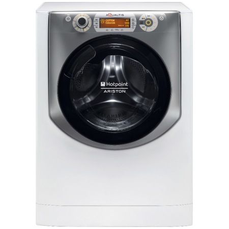 Masina de spalat rufe slim Hotpoint Aqualtis AQS73D28SEUBN, 7 kg, 1200 RPM, Clasa A+++, Motor Inverter, Display LCD, Alb