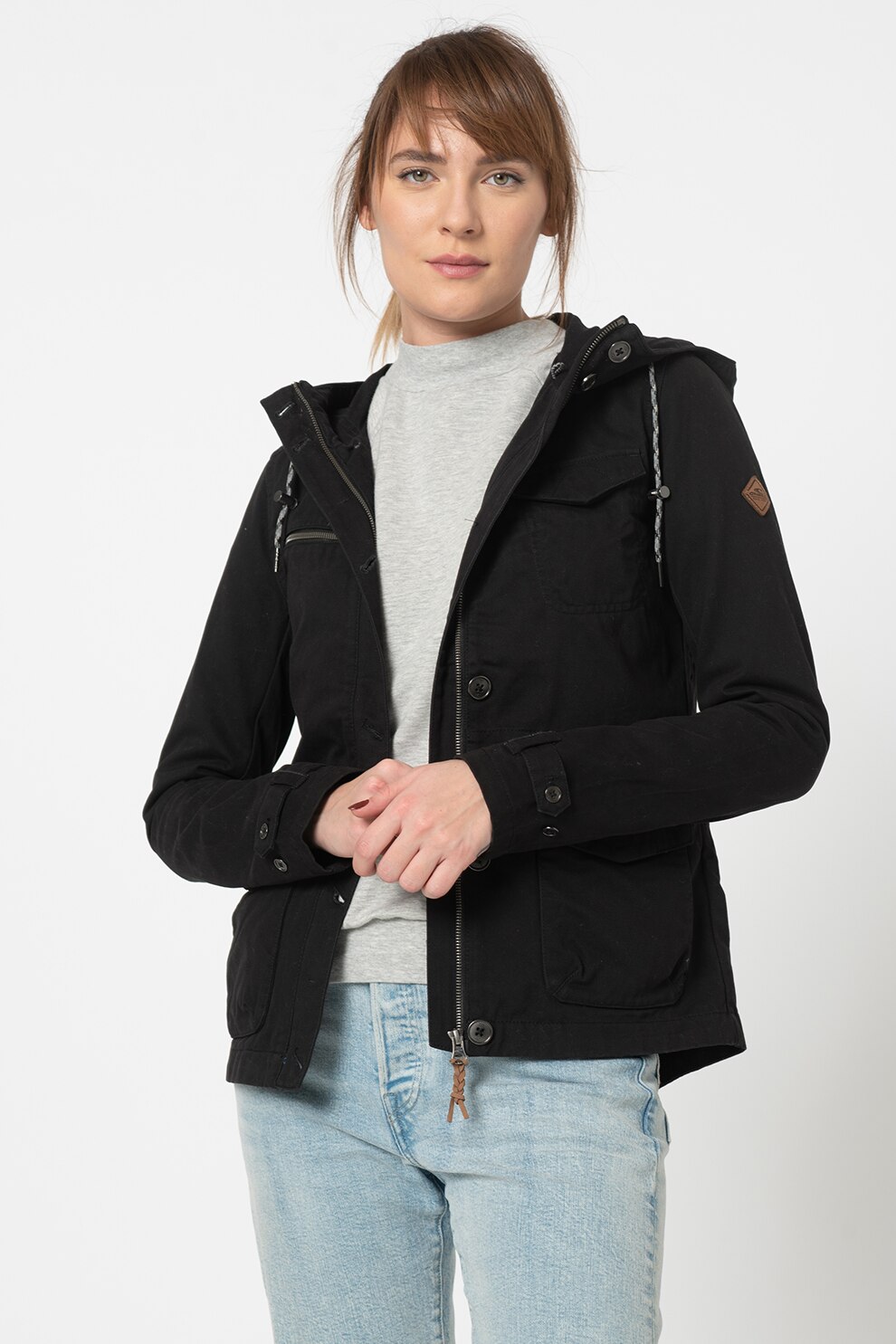 O'Neill, Jacheta parka cu gluga ADV Comfort, Negru, XS