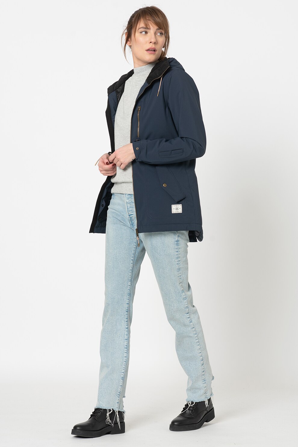 O'Neill, Geaca parka impermeabila, pentru ski Eyeline, Gri carbune