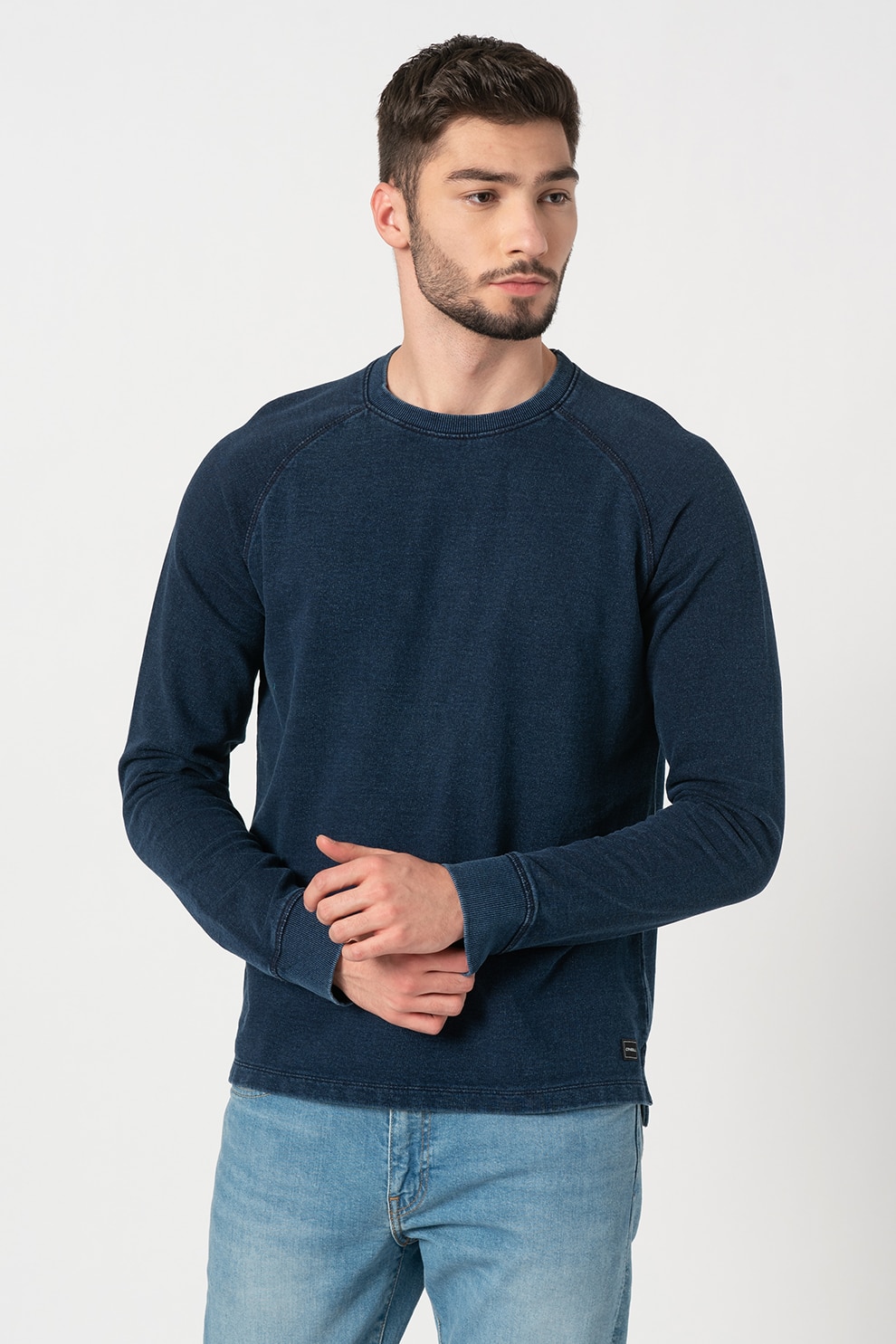 O'Neill, Bluza sport cu decolteu la baza gatului, Indigo, XS