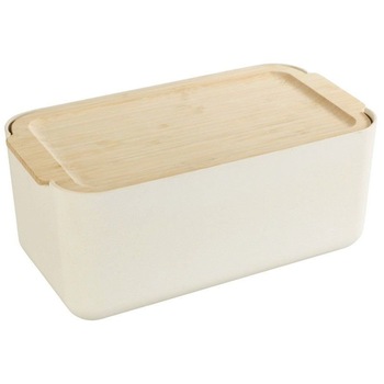 Recipient pentru paine cu tocator din bambus DERRY, 2in1, 35 x20 x 15 cm, Wenko Recipient pentru paine cu tocator din bambus DERRY, 2in1, 35 x20 x 15 cm, Wenko