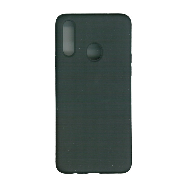 Husa Liquid din silicon mat pentru Samsung Galaxy A20s, negru