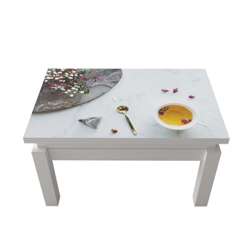 Masa Transformer Butterfly print 9, 90x60x52cm, alb Masa Transformer Butterfly print 9, 90x60x52cm, alb