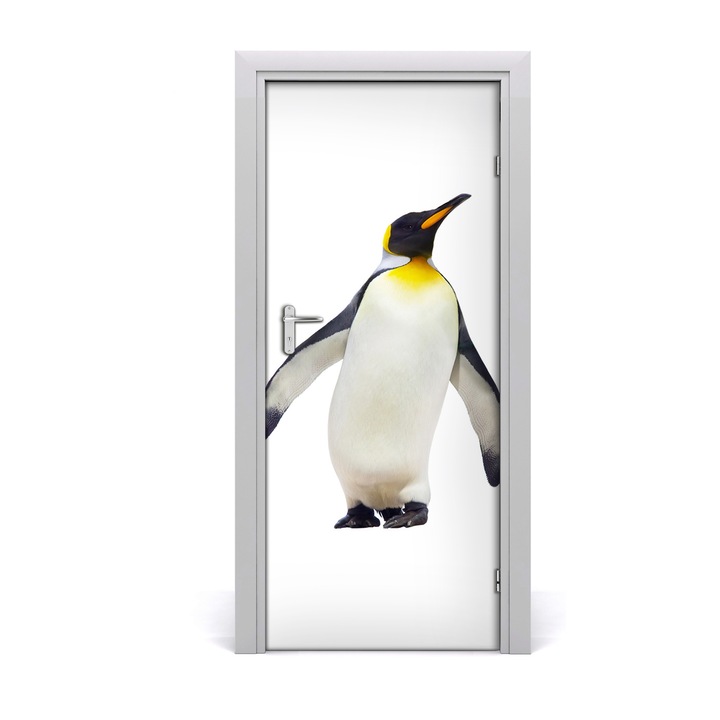 Stickere decorative. Tulup. Autocolante pentru usi. model perete Penguin. 85 x 205 cm