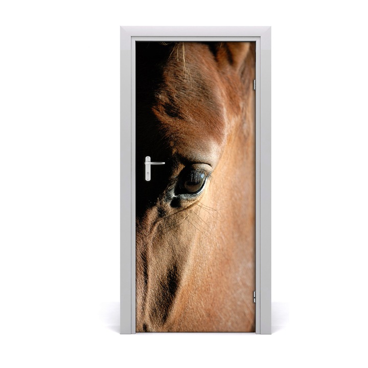 Stickere decorative. Tulup. Autocolante pentru usi. model perete de cai. 85 x 205 cm