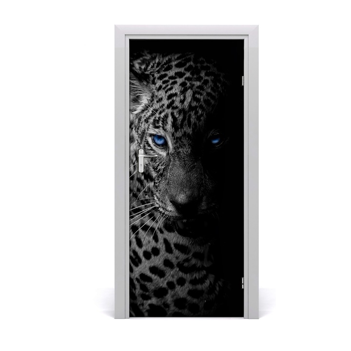 Stickere decorative. Tulup. Autocolante pentru usi. model leopard de perete. 85 x 205 cm