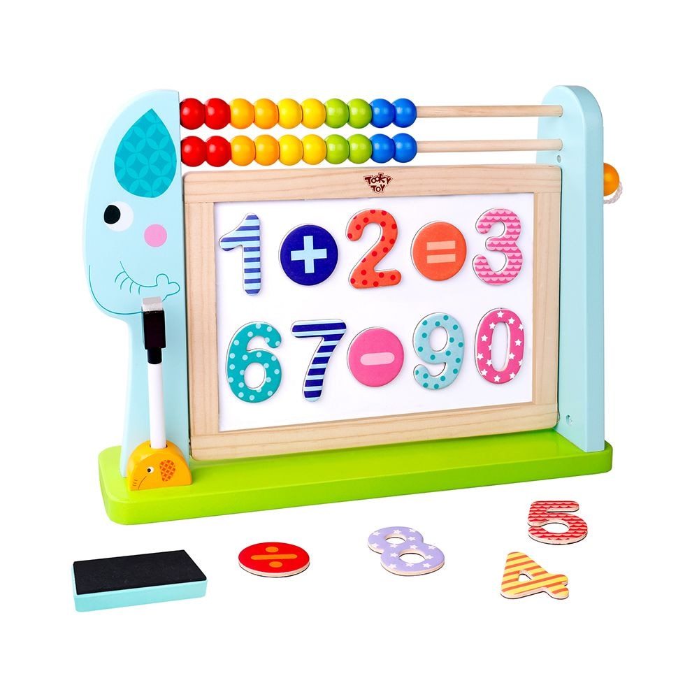 Tablita 2 fete cu numaratoare Tooky Toy Multicolor