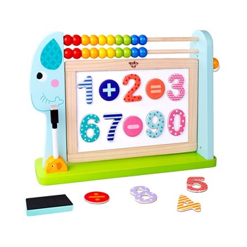 Tablita 2 fete cu numaratoare Tooky Toy Multicolor Tablita 2 fete cu numaratoare Tooky Toy Multicolor