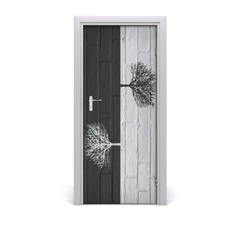 Stickere decorative. Tulup. Autocolante pentru usi. model Copacii de pe perete. 85 x 205 cm