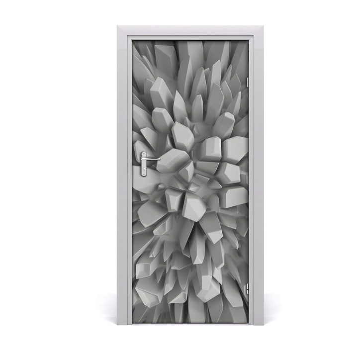 Stickere decorative. Tulup. Autocolante pentru usi. model Abstractie 3D. 85 x 205 cm