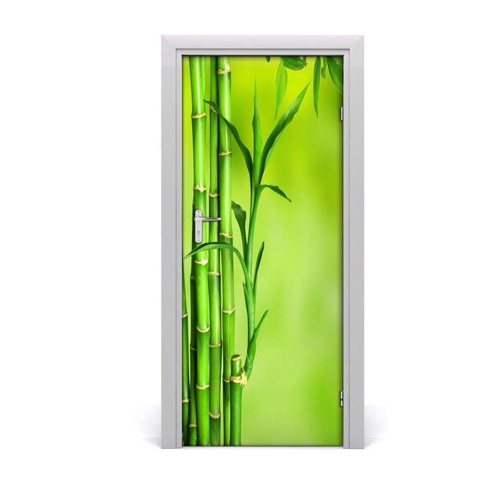 Stickere decorative. Tulup. Autocolante pentru usi. model bambus perete. 3. 85 x 205 cm