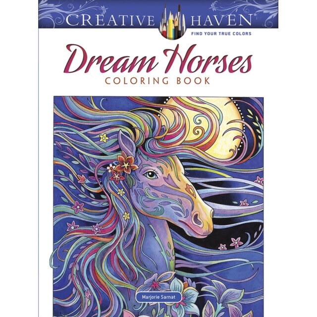 Creative Haven Dream Horses Coloring Book, Marjorie Sarnat (Author)