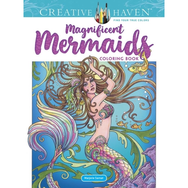 Creative Haven Magnificent Mermaids Coloring Book, Marjorie Sarnat (Author)