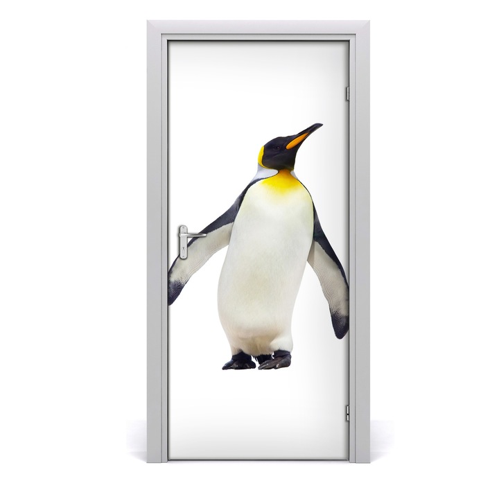 Stickere decorative. Tulup. Autocolante pentru usi. model perete Penguin. 95x205 cm