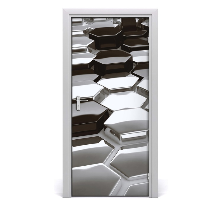 Stickere decorative. Tulup. Autocolante pentru usi. model 3D Abstractie. 8. 95x205 cm