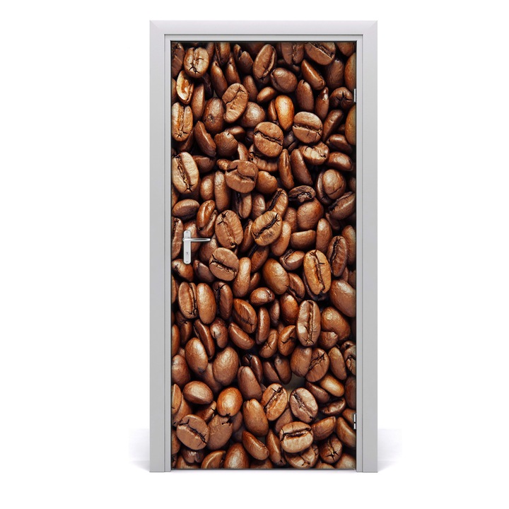 Stickere decorative. Tulup. Autocolante pentru usi. model Boabe de cafea. 06. 95x205 cm