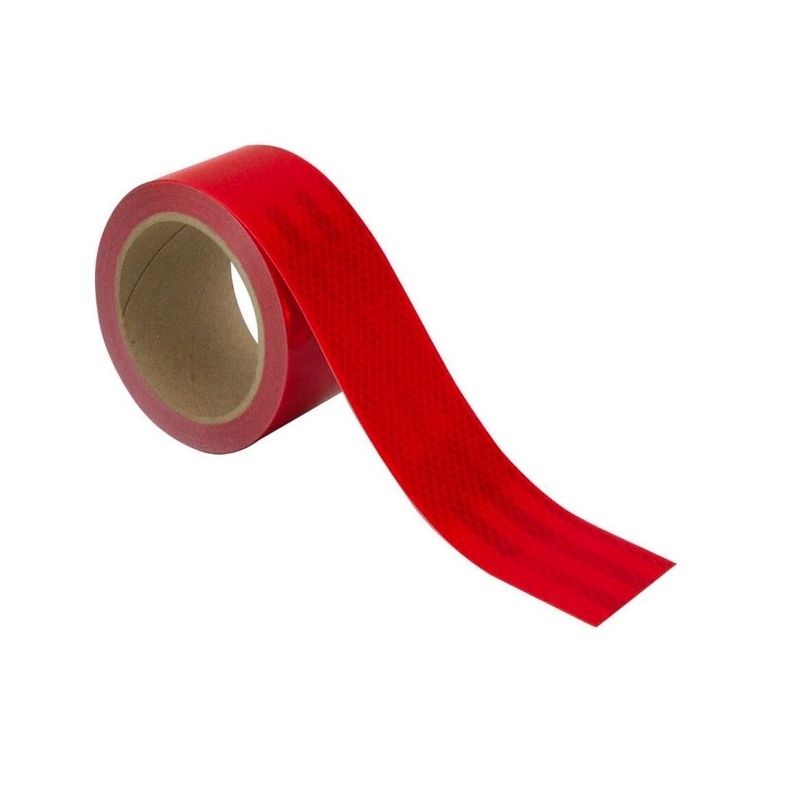 Banda reflectorizanta adeziva, continua, tip fagure, rosie fluorescenta, BR4, 5cmx25m