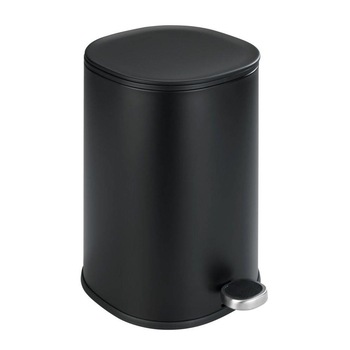 Cos de baie cu pedala NANT cu Easy Close 5 litri, negru mat, Wenko Cos de baie cu pedala NANT cu Easy Close 5 litri, negru mat, Wenko