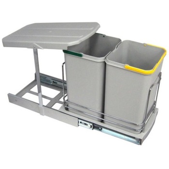 Cos de gunoi incorporabil S2392, colectare selectiva, cu extragere automata, cu doua recipiente 12+12 litri Cos de gunoi incorporabil S2392, colectare selectiva, cu extragere automata, cu doua recipiente 12+12 litri