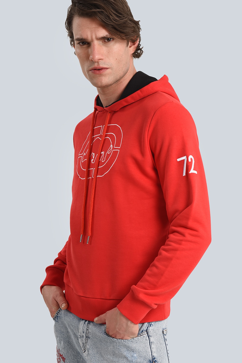 Ecko, Hanorac cu imprimeu logo Houston, Rosu vermilion