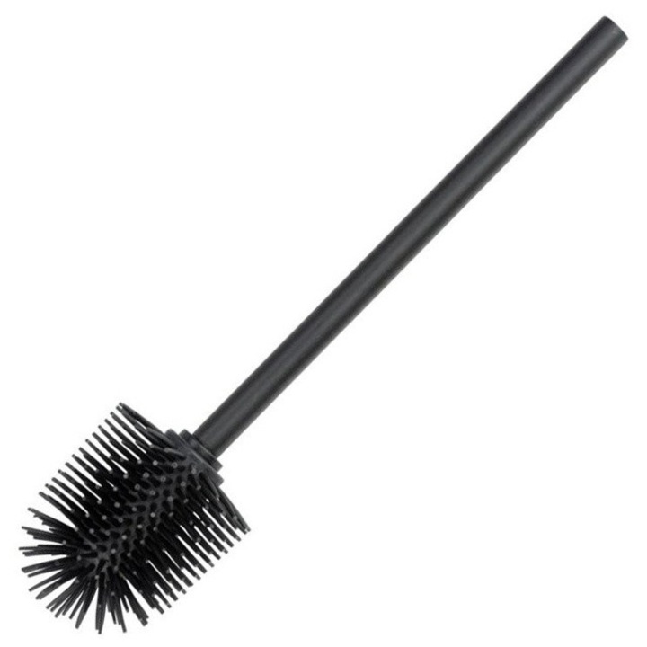 Perie WC, Negru, 35x8 cm, WENKO
