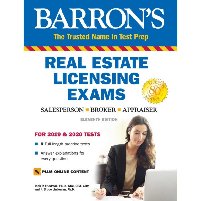 Barron's Real Estate Licensing Exams with Online Digital Flashcards, Jack P. Friedman (Author)