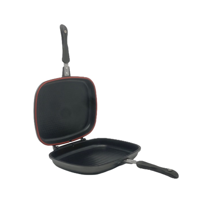 Tigaie dubla dreptunghiulara tip grill, 32 cm