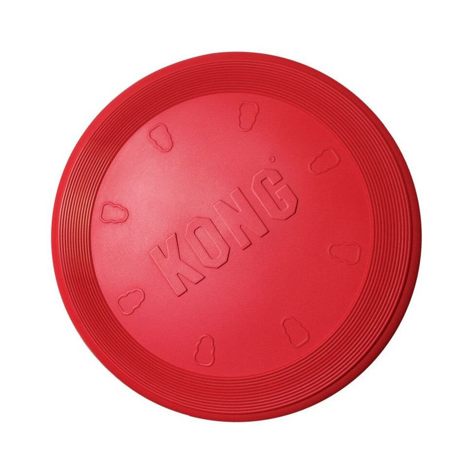 Jucarie frisbee pentru caini, Kong, Flyer Small, 2.8 x 23 x 23 cm, Rosu