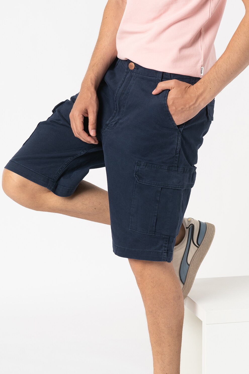 Wrangler, Bermude cu buzunare cargo Casey, Bleumarin, 30
