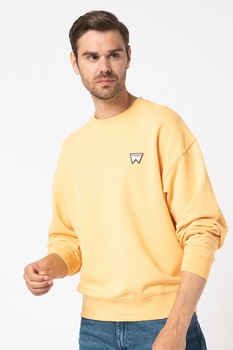 Wrangler, Bluza sport supradimensionata cu maneci cazute, Oranj pal Wrangler, Bluza sport supradimensionata cu maneci cazute, Oranj pal