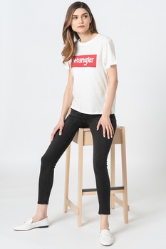 Wrangler, Tricou cu logo Box, Alb/Rosu Wrangler, Tricou cu logo Box, Alb/Rosu