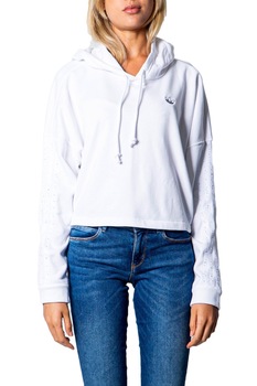 Hanorac Adidas cu model pe maneci, Alb, S Hanorac Adidas cu model pe maneci, Alb, S